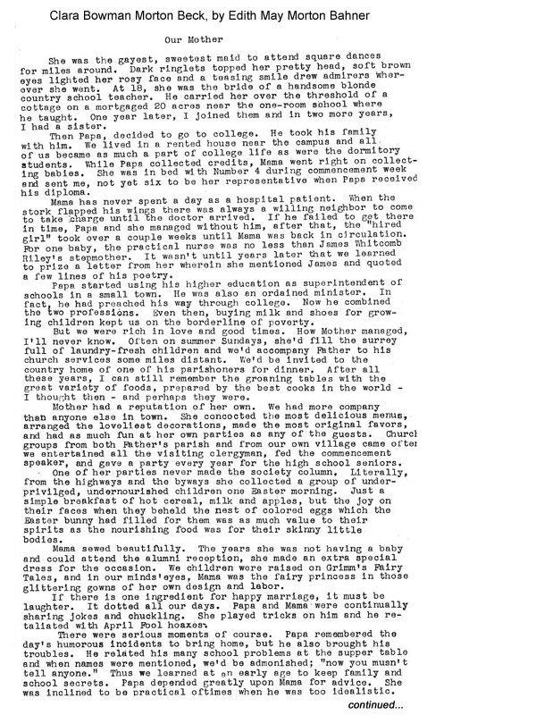 Morton Family History